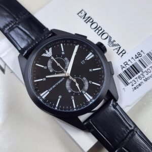 Emporio Armani AR11481 Men’s Black Leather Watch