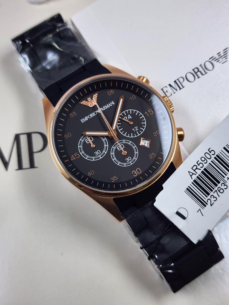 Emporio Armani AR5905 Men’s Black Dial 43mm Watch Emporio Armani AR5905 Men’s Black Dial 43mm Watch