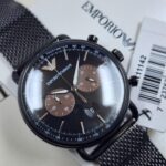 Emporio Armani Mens Chronograph Black Dial Watch AR11142