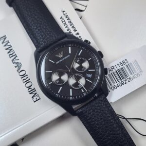 Emporio Armani AR11583 Black Leather Watch