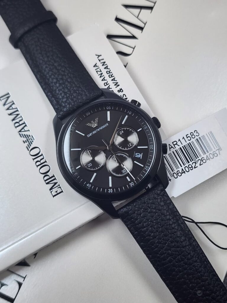 Emporio Armani AR11583 Black Leather Watch