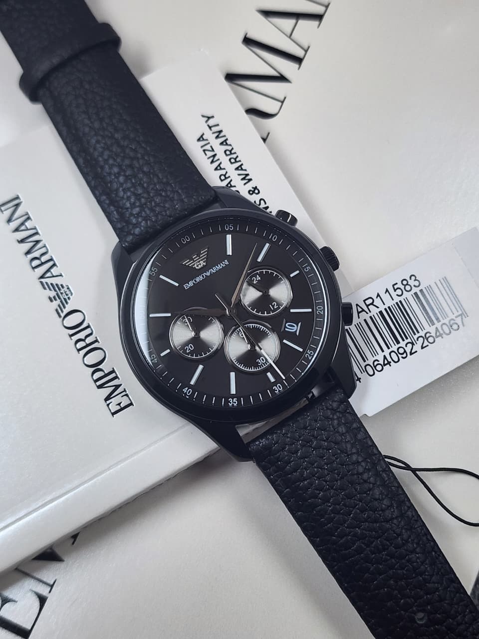 WhatsApp Image 2026-02-17 at 6.01.04 PM (1) Emporio Armani AR11583 Black Leather Watch