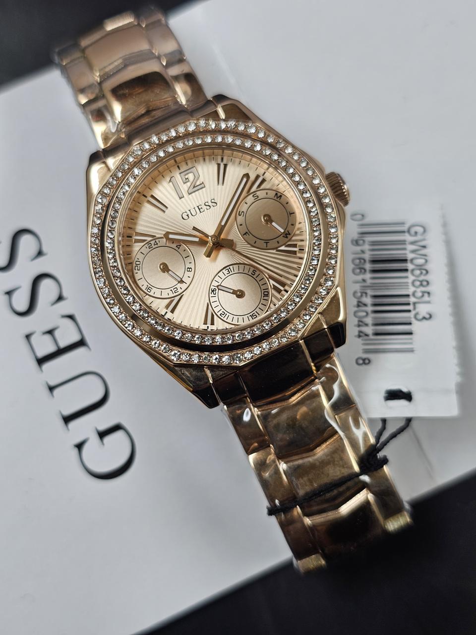 GUESS GW0685L3 Women Analog Watch Rose Gold Guess Solstice Silver Dial Ladies Watch GW0403L1