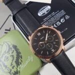 Fossil Neutra Chronograph Black Leather  Watch FS5381