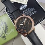 Fossil Grant Chronograph Black Leather  Watch FS5085