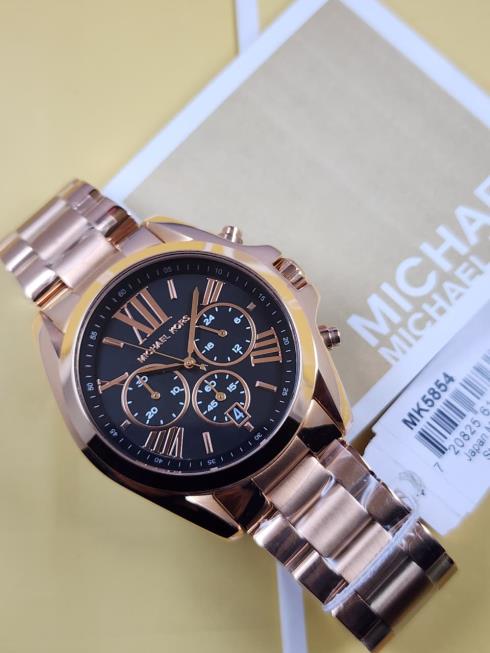 30 Michael Kors Bradshaw Chronograph Rose Gold Women’s Watch MK5854 - Image 1