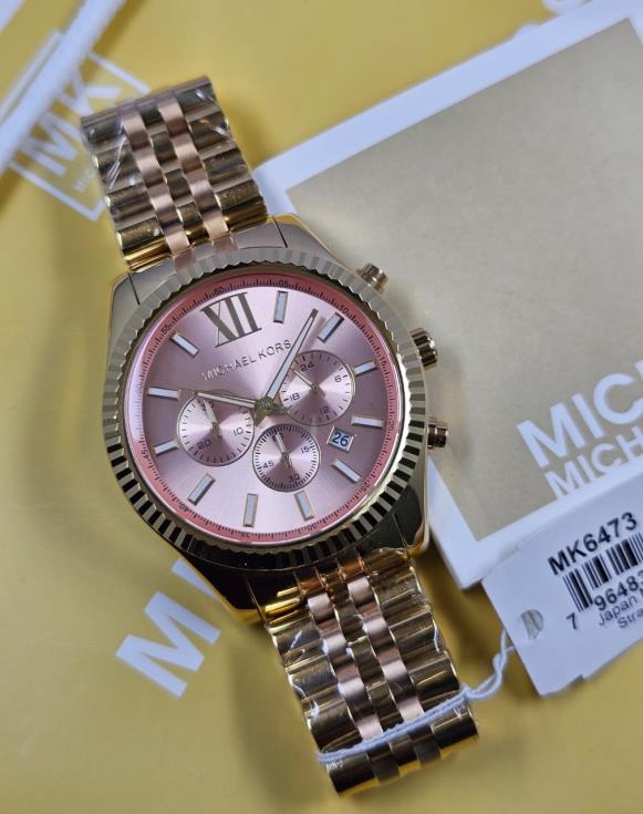 34 Michael Kors Lexington Chronograph Two-Tone Women’s Watch MK6473 - Image 1