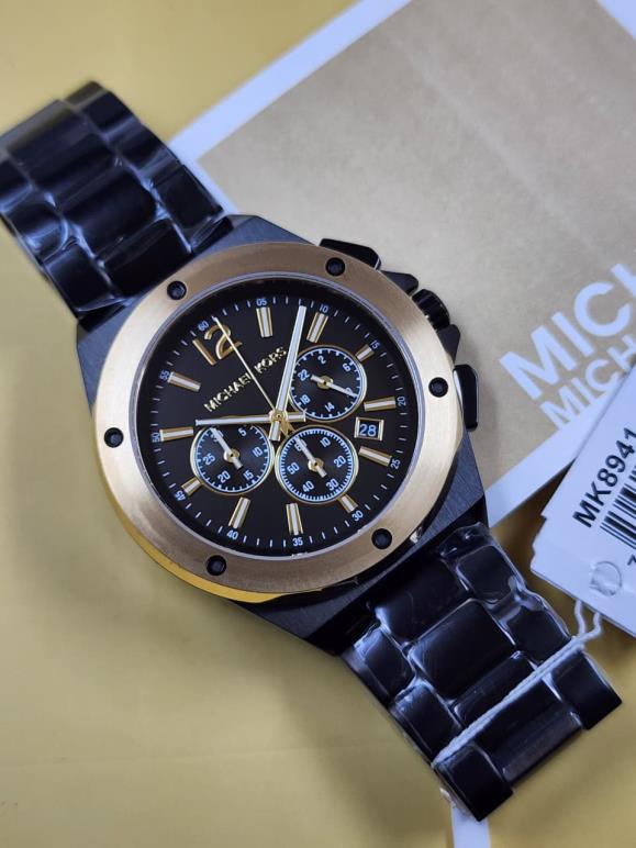 37 Michael Kors Lennox Chronograph Two-Tone Black Men’s Watch MK8941 - Image 1