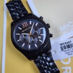 Michael Kors Lexington Chronograph Black Stainless Steel Men’s Watch MK8467