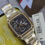 Fossil Inscription Automatic Skeleton  Gold-Tone Stainless Steel Watch BQ2573