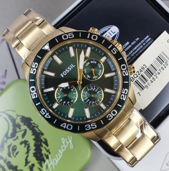 9 Fossil Bannon Multifunction Gold-Tone Stainless Steel Watch BQ2493 - Image 1