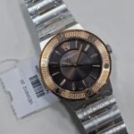 Versace Greca Logo Quartz Brown Dial  Two-Tone Stainless Steel Watch  (VEVH01220)
