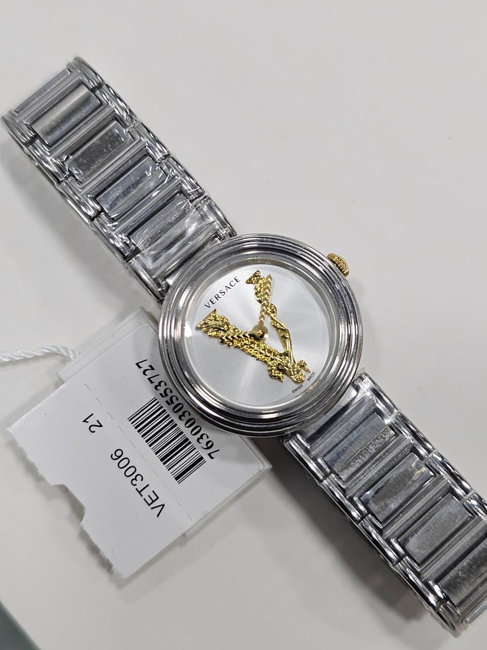 WhatsApp Image 2026-04-16 at 8.54.25 PM Versace Virtus Quartz Silver Dial Stainless Steel Watch VET300621 - Image 1