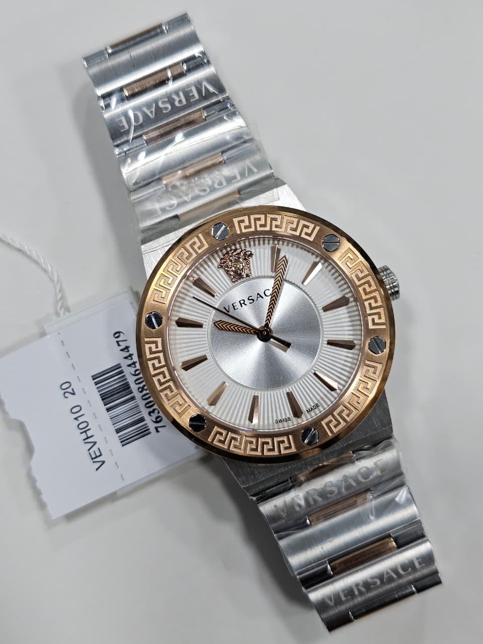 WhatsApp Image 2026-04-16 at 8.54.27 PM (1) Versace Greca Logo Quartz White Dial Two-Tone Stainless Steel Watch VEVH01020 - Image 1