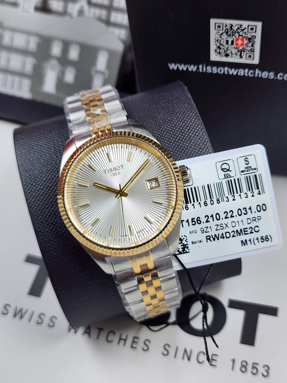 WhatsApp Image 2026-04-16 at 8.54.29 PM Tissot T-Classic Ballade Quartz 34mm Silver Dial Two-Tone T156.210.22.031.00 - Image 1