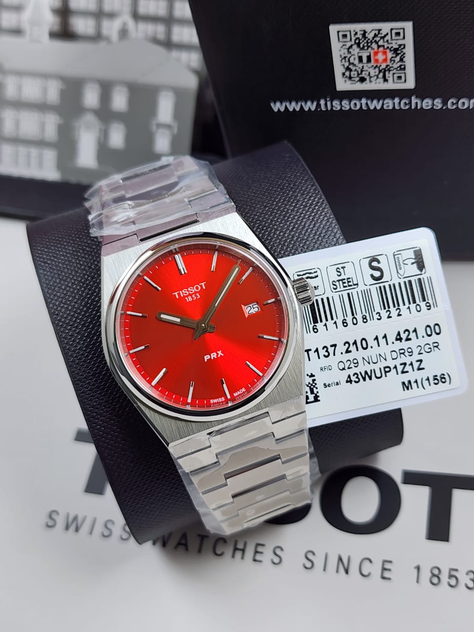 WhatsApp Image 2026-04-16 at 8.54.31 PM (1) Tissot PRX Quartz 35mm Red Dial T137.210.11.421.00 - Image 1
