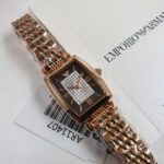 Emporio Armani Gianni T-Bar Two-Hand Rose Gold-Tone Stainless Steel Watch