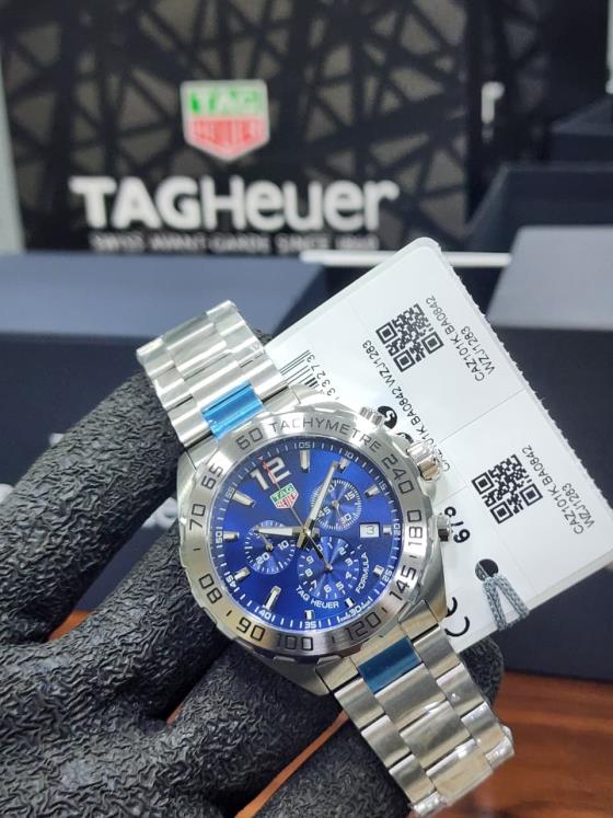 0 TAG Heuer Formula 1 Chronograph Quartz Blue Dial Stainless Steel Men's Watch 43mm - Image 1