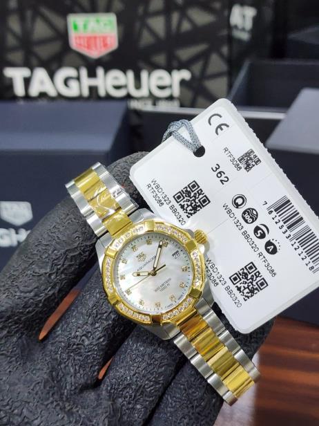 0 TAG Heuer Aquaracer Lady Quartz Diamond 32mm Watch - Image 1