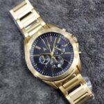 Armani Exchange Drexler Chronograph Gold-Tone Stainless Steel Men's Watch –  AX2611
