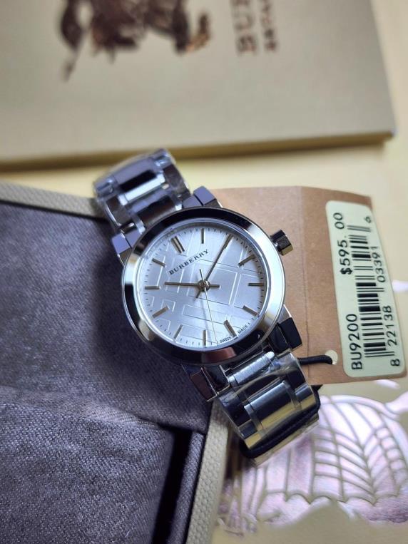 0 Burberry The City Check Stainless Steel Watch - Image 1