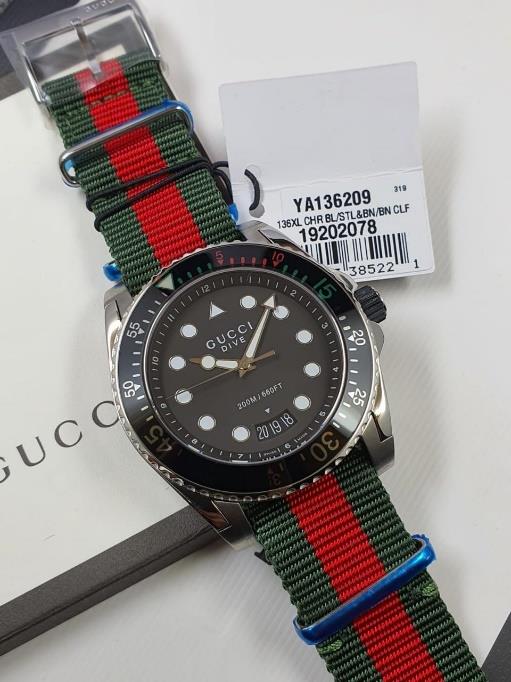 1 Gucci Dive XL Web Strap Men's Watch YA136209 - Image 1