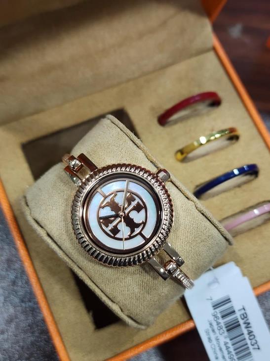 1 Tory Burch Miller Interchangeable Bezel Rose Gold-Tone Ladies Watch Set – TBW4037 - Image 1