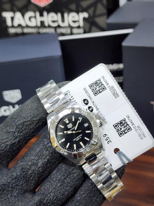 1 TAG Heuer Aquaracer Lady Quartz 32mm Black Dial Stainless Steel Watch - Image 1