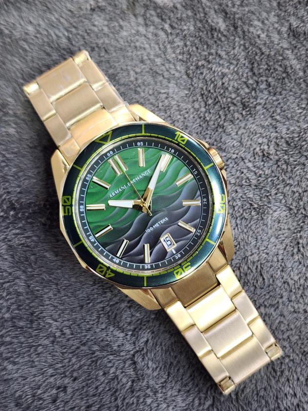 1 Armani Exchange Three-Hand Date Gold-Tone Stainless Steel Men's Watch – AX1951 - Image 1