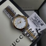 Gucci G-Timeless Women’s Diamond Mother of Pearl Watch YA126513