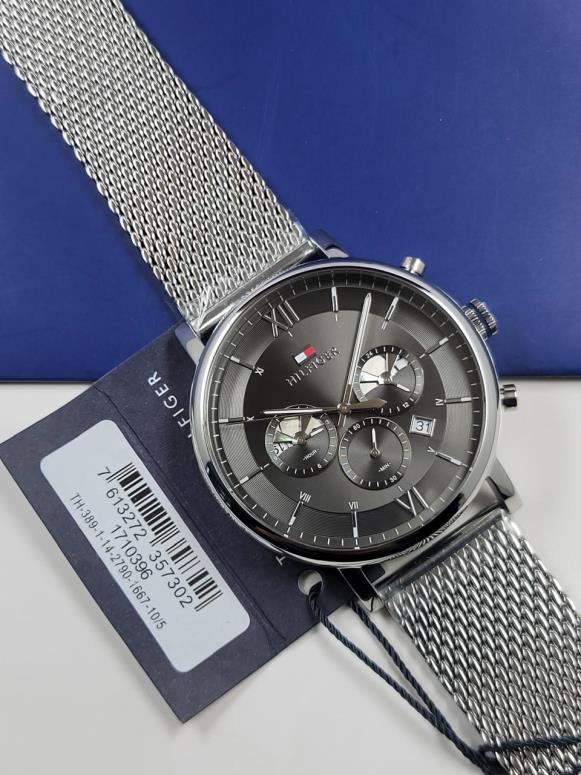 10 Tommy Hilfiger Evan Multi-Function Dual-Time Men's Watch - Image 1