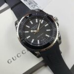 Gucci Dive Black Rubber Strap Men's Watch YA136204