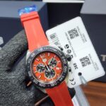 TAG Heuer Formula 1 Chronograph Quartz Orange Dial Black Rubber Strap  Men's Watch