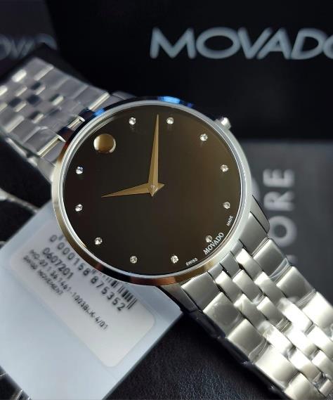 11 Movado Museum Classic Diamond Swiss Quartz Watch - Image 1