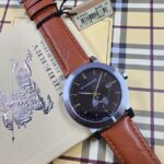 Burberry The City Black Dial Brown  Leather Strap Watch