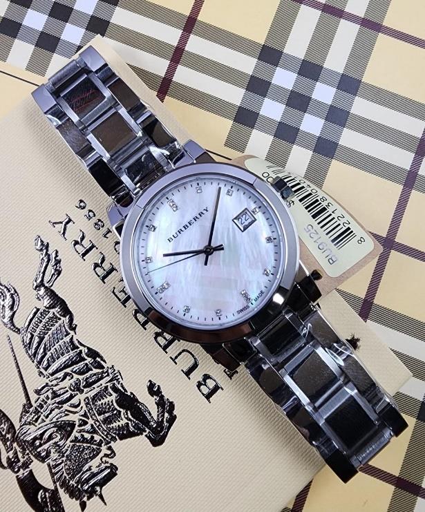 14 Burberry "The City" Diamond Accent Mother of Pearl Watch - Image 1