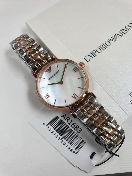 14 Emporio Armani Classic Two-Tone Mother of Pearl Watch - Image 1