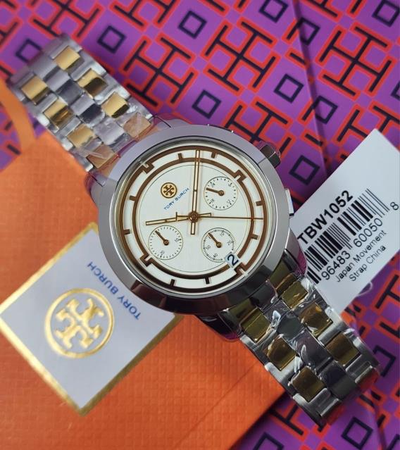 17 Tory Burch Reva Two-Tone Multifunction Ladies Watch - TBW1052 - Image 1