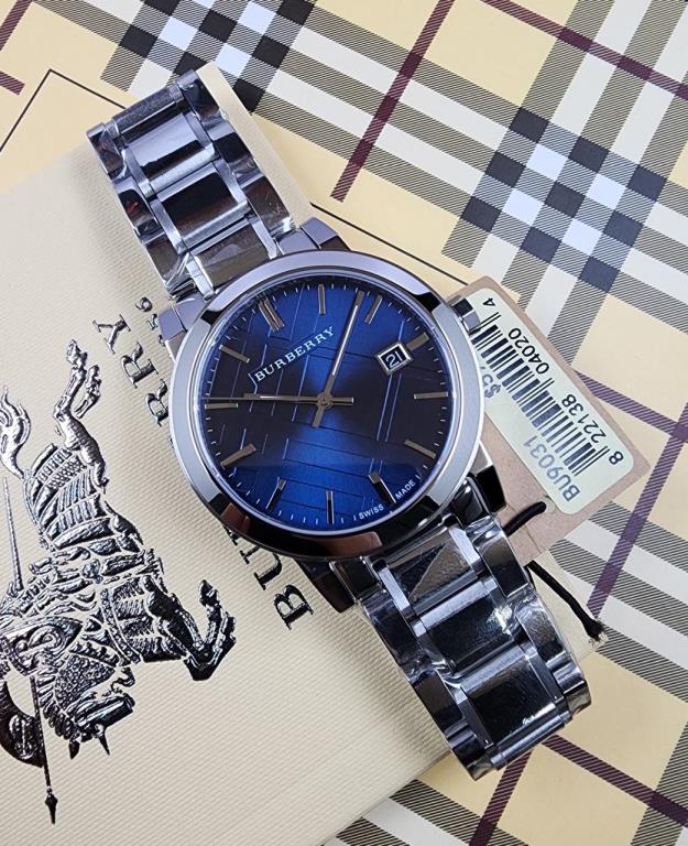 17 Burberry The City Stainless Steel Blue Dial Swiss Quartz Watch - Image 1