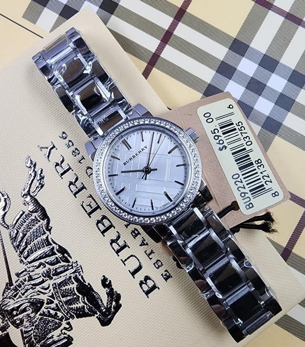 17 Burberry The City Diamond Bezel Stainless Steel Watch - Image 1