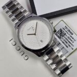 Gucci G-Timeless Silver Dial Stainless Steel Men's Watch YA126459