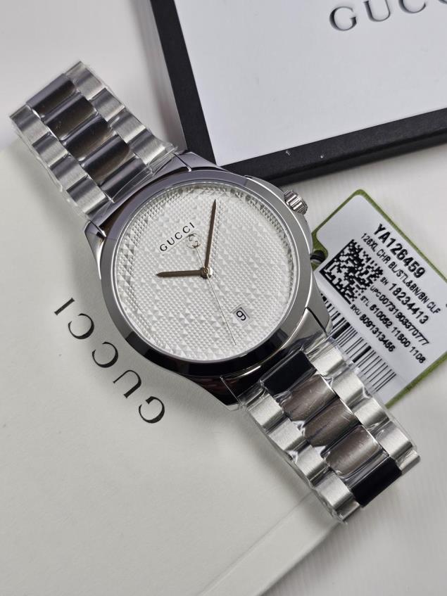 17 Gucci G-Timeless Silver Dial Stainless Steel Men's Watch YA126459 - Image 1