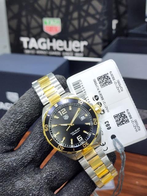 18 TAG Heuer Formula 1 Date Quartz Black Dial Two-Tone Stainless Steel & Yellow Gold Men's Watch - Image 1