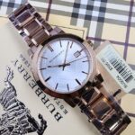 Burberry The City Silver Dial Rose Gold  Stainless Steel Swiss Quartz Watch