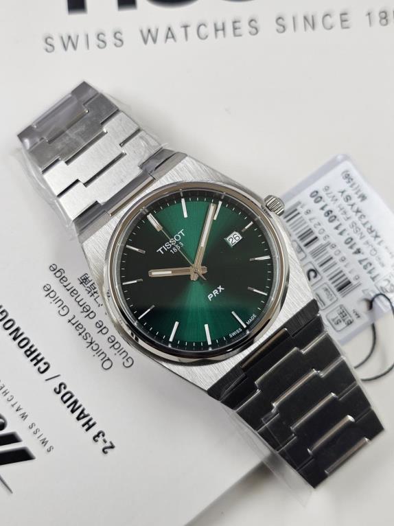 19 Tissot PRX Quartz Green Dial - Image 1