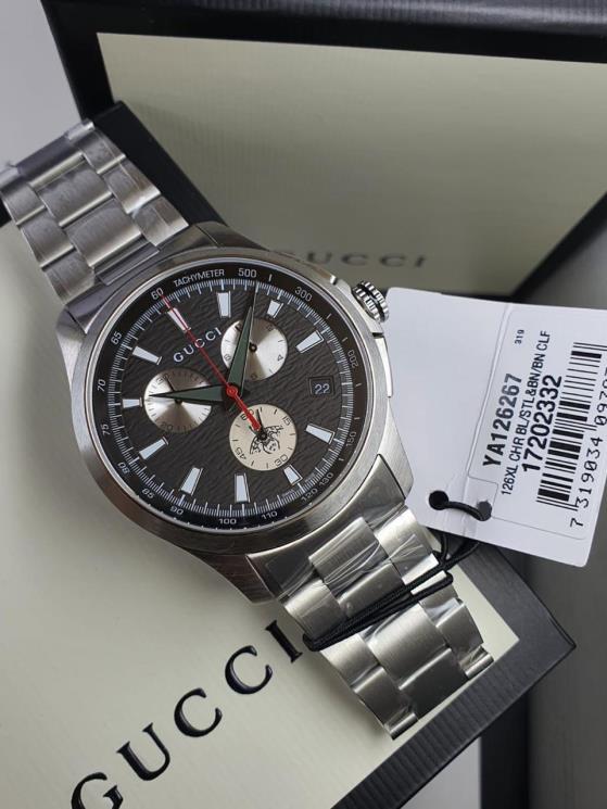 19 Gucci G-Timeless Chronograph Stainless Steel Men's Watch YA126267 - Image 1