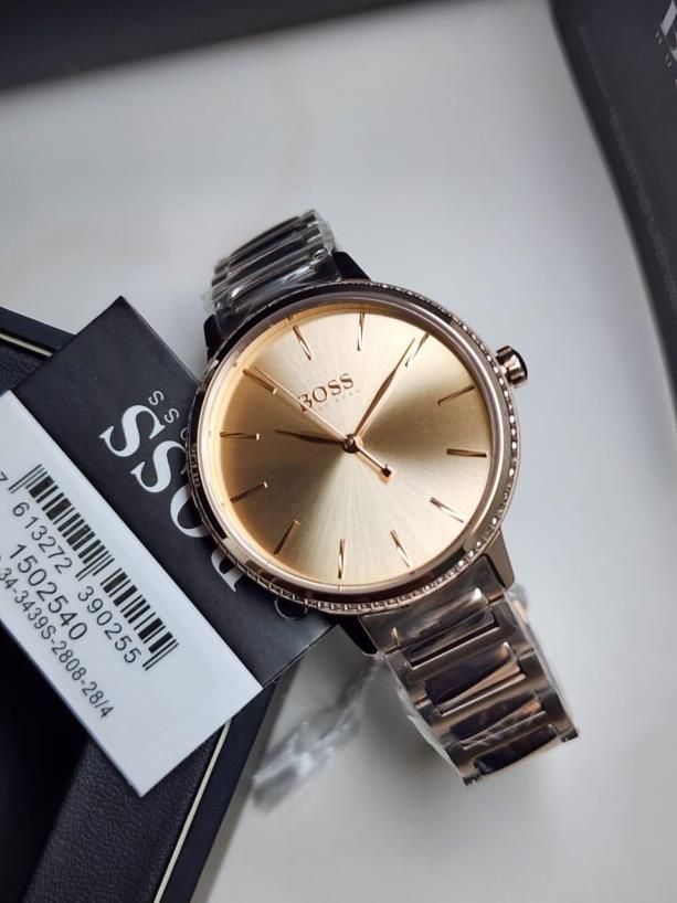 2 Boss Signature Rose Gold Dial Women's Watch - Image 1