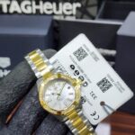 TAG Heuer Aquaracer Lady Quartz Diamond Bezel 32mm White Mother-of-Pearl Dial Two Tone Watch