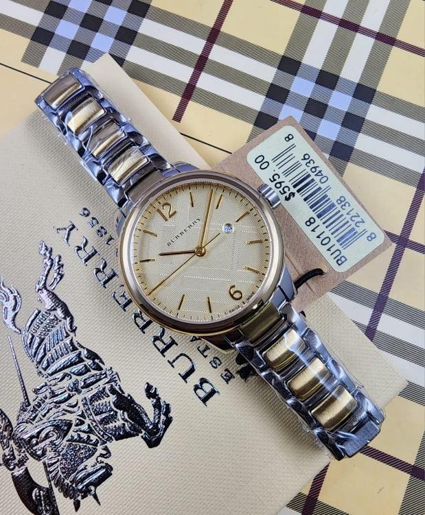 2 Burberry "The Classic" Round Two-Tone Watch - Image 1