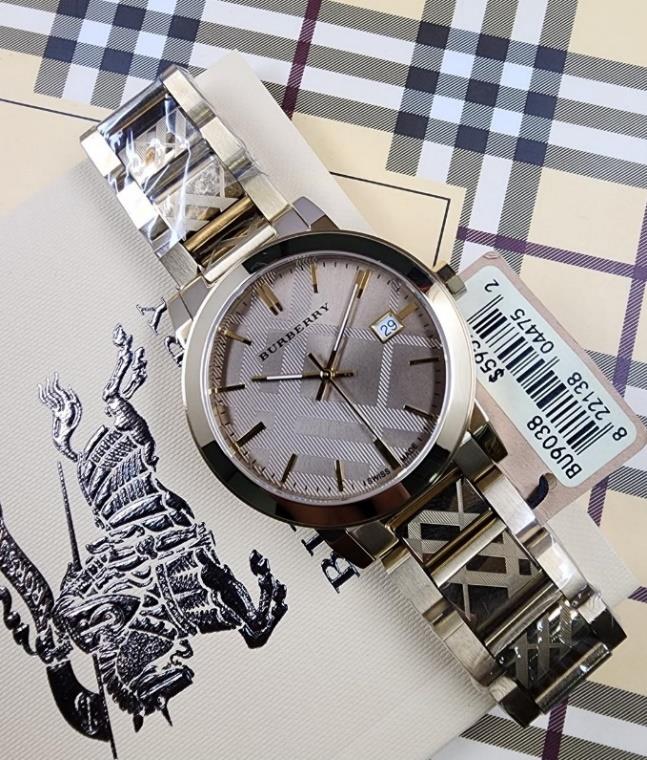 23 Burberry The City Gold Dial Gold PVD Stainless Steel Watch - Image 1